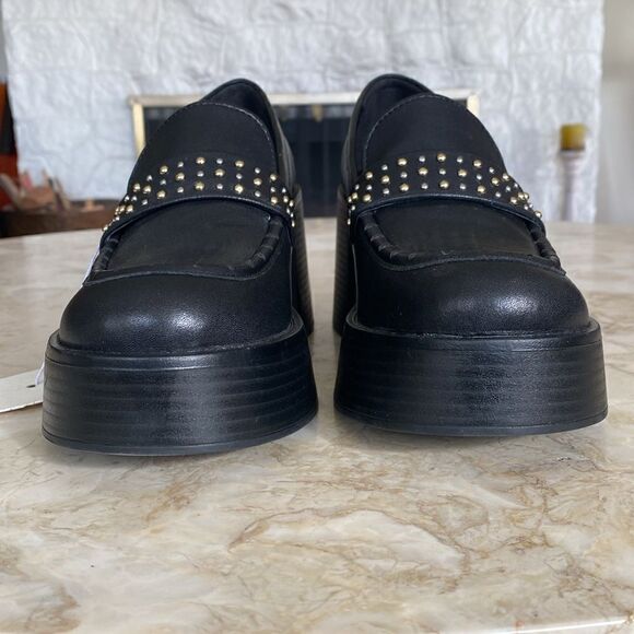 NEW! Design Concept Studio Chunky Studded Platform Loafers - Picture 4 of 11